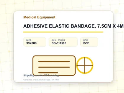 ADHESIVE ELASTIC BANDAGE, 7.5CM X 4M FOR U.K. SHIPS - Medical Equipment - IMPA 392008 - UOM PCE