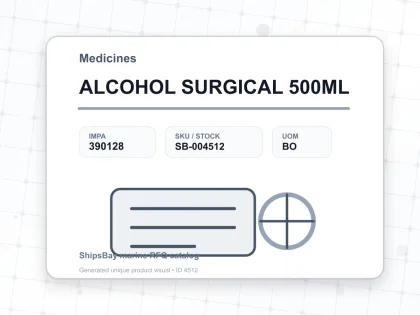 ALCOHOL SURGICAL 500ML - Medicines - IMPA 390128 - UOM BO