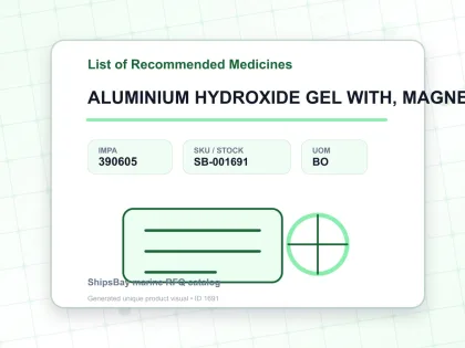 ALUMINIUM HYDROXIDE GEL WITH, MAGNESIUM HYDROXIDE 360ML - List of Recommended Medicines - IMPA 390605 - UOM BO