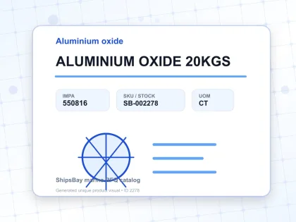 ALUMINIUM OXIDE 20KGS - Aluminium oxide - IMPA 550816 - UOM CT