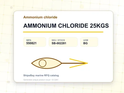 AMMONIUM CHLORIDE 25KGS - Ammonium chloride - IMPA 550821 - UOM BG