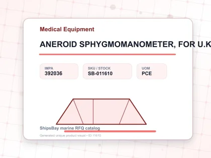 ANEROID SPHYGMOMANOMETER, FOR U.K. SHIPS - Medical Equipment - IMPA 392036 - UOM PCE