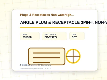ANGLE PLUG & RECEPTACLE 3PIN-I, NON-WATERTIGHT PHENOL RESIN - Plugs & Receptacles Non-watertight JIS - IMPA 792906 - UOM SET
