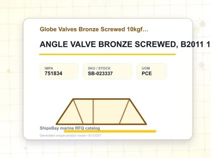 ANGLE VALVE BRONZE SCREWED, B2011 10KG 3/4" - Globe Valves Bronze Screwed 10kgf/cm2 B-2011 - IMPA 751834 - UOM PCE