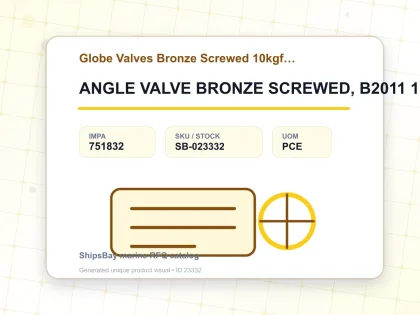 ANGLE VALVE BRONZE SCREWED, B2011 10KG 3/8" - Globe Valves Bronze Screwed 10kgf/cm2 B-2011 - IMPA 751832 - UOM PCE
