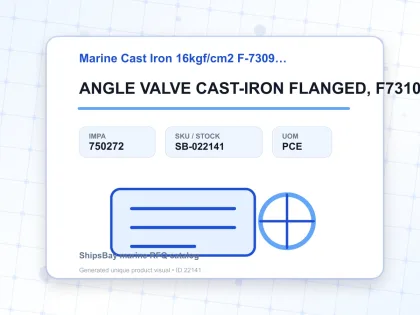 ANGLE VALVE CAST-IRON FLANGED, F7310 16KG-65MM - Marine Cast Iron 16kgf/cm2 F-7309/F-7310 - IMPA 750272 - UOM PCE