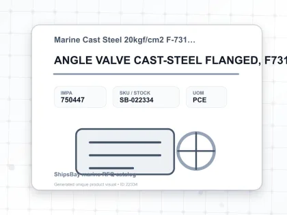 ANGLE VALVE CAST-STEEL FLANGED, F7314 20KG-125MM - Marine Cast Steel 20kgf/cm2 F-7313/F-7314 - IMPA 750447 - UOM PCE