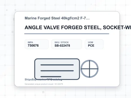 ANGLE VALVE FORGED STEEL, SOCKET-WELDED F7330 40KG-15MM - Marine Forged Steel 40kgf/cm2 F-7330 - IMPA 750676 - UOM PCE