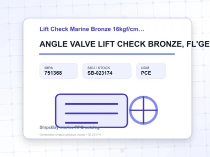 ANGLE VALVE LIFT CHECK BRONZE, FL'GED U-BONNET F7418 16K-25MM - Lift Check Marine Bronze 16kgf/cm2 F-7417/F-7418 - IMPA 751368 - UOM PCE