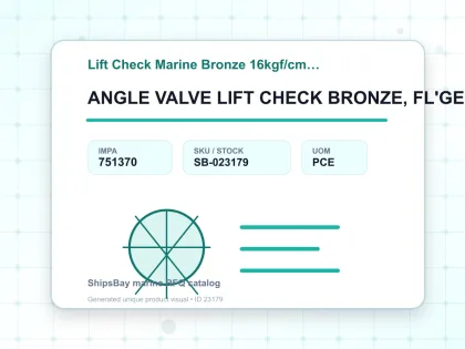 ANGLE VALVE LIFT CHECK BRONZE, FL'GED U-BONNET F7418 16K-40MM - Lift Check Marine Bronze 16kgf/cm2 F-7417/F-7418 - IMPA 751370 - UOM PCE