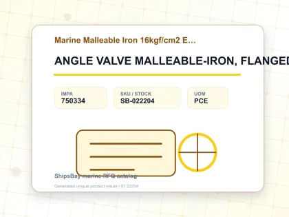 ANGLE VALVE MALLEABLE-IRON, FLANGED-END EX-F7324 16KG-32MM - Marine Malleable Iron 16kgf/cm2 EX-F7323/EX-F7324 - IMPA 750334 - UOM PCE
