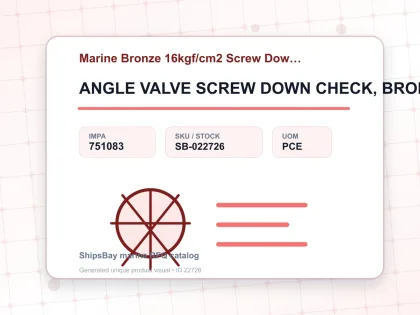 ANGLE VALVE SCREW DOWN CHECK, BRONZE FLANGED F7410 16KG-25MM - Marine Bronze 16kgf/cm2 Screw Down Check F-7409/F-7410 - IMPA 751083 - UOM PCE