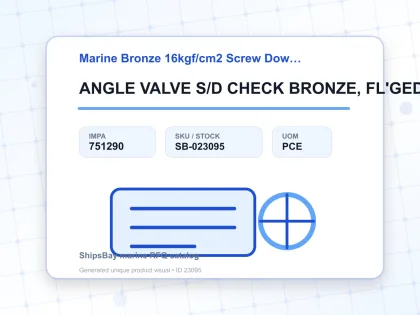 ANGLE VALVE S/D CHECK BRONZE, FL'GED U-BONNET F7414 16K-40MM - Marine Bronze 16kgf/cm2 Screw Down Check F-7413/F-7414 - IMPA 751290 - UOM PCE
