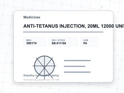 ANTI-TETANUS INJECTION, 20ML 12000 UNIT - Medicines - IMPA 390174 - UOM PA