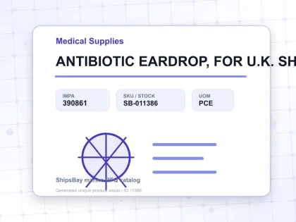 ANTIBIOTIC EARDROP, FOR U.K. SHIPS - Medical Supplies - IMPA 390861 - UOM PCE