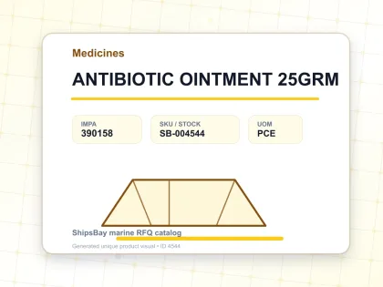 ANTIBIOTIC OINTMENT 25GRM - Medicines - IMPA 390158 - UOM PCE