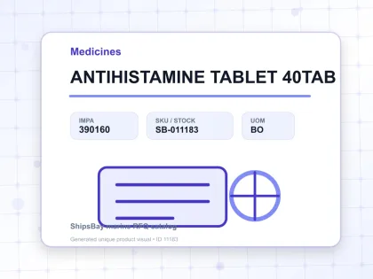 ANTIHISTAMINE TABLET 40TAB - Medicines - IMPA 390160 - UOM BO