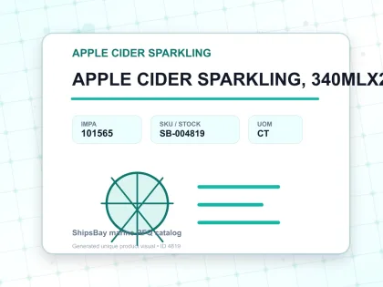 APPLE CIDER SPARKLING, 340MLX24TIN - APPLE CIDER SPARKLING - IMPA 101565 - UOM CT
