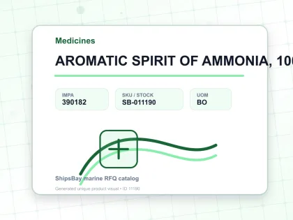 AROMATIC SPIRIT OF AMMONIA, 100ML - Medicines - IMPA 390182 - UOM BO