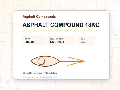 ASPHALT COMPOUND 18KG - Asphalt Compounds - IMPA 450351 - UOM CA