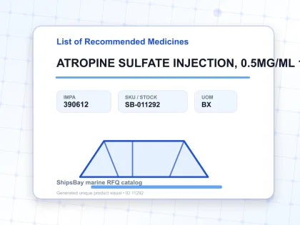ATROPINE SULFATE INJECTION, 0.5MG/ML 1ML AMPOULES 10'S - List of Recommended Medicines - IMPA 390612 - UOM BX