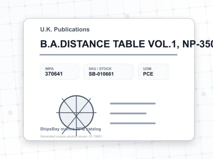 B.A.DISTANCE TABLE VOL.1, NP-350 - U.K. Publications - IMPA 370641 - UOM PCE