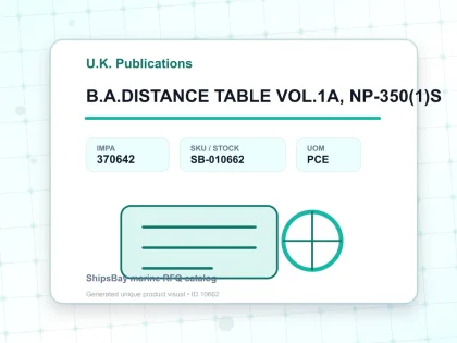 B.A.DISTANCE TABLE VOL.1A, NP-350(1)S - U.K. Publications - IMPA 370642 - UOM PCE