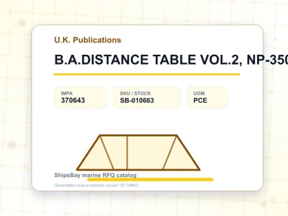 B.A.DISTANCE TABLE VOL.2, NP-350(2) - U.K. Publications - IMPA 370643 - UOM PCE