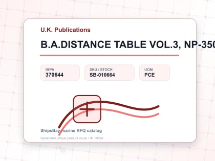 B.A.DISTANCE TABLE VOL.3, NP-350(3) - U.K. Publications - IMPA 370644 - UOM PCE
