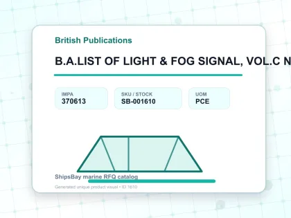 B.A.LIST OF LIGHT & FOG SIGNAL, VOL.C NP-76 - British Publications - IMPA 370613 - UOM PCE