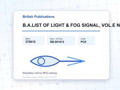 B.A.LIST OF LIGHT & FOG SIGNAL, VOL.E NP-78 - British Publications - IMPA 370615 - UOM PCE