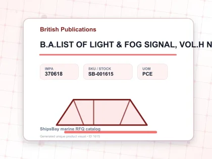B.A.LIST OF LIGHT & FOG SIGNAL, VOL.H NP-81 - British Publications - IMPA 370618 - UOM PCE