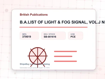 B.A.LIST OF LIGHT & FOG SIGNAL, VOL.J NP-82 - British Publications - IMPA 370619 - UOM PCE
