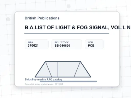 B.A.LIST OF LIGHT & FOG SIGNAL, VOL.L NP-84 - British Publications - IMPA 370621 - UOM PCE