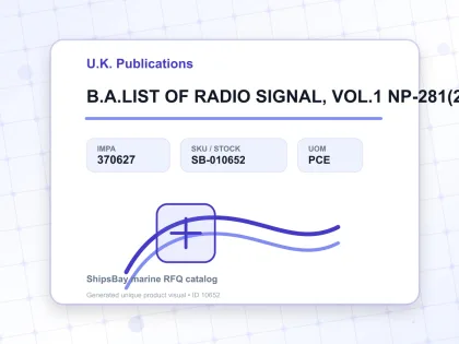B.A.LIST OF RADIO SIGNAL, VOL.1 NP-281(2) PART 2 - U.K. Publications - IMPA 370627 - UOM PCE