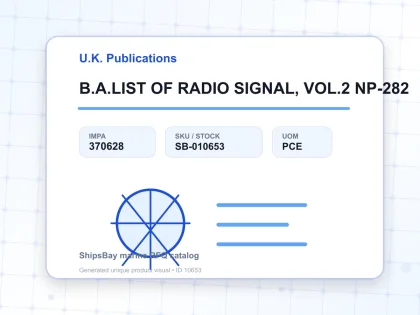 B.A.LIST OF RADIO SIGNAL, VOL.2 NP-282 - U.K. Publications - IMPA 370628 - UOM PCE