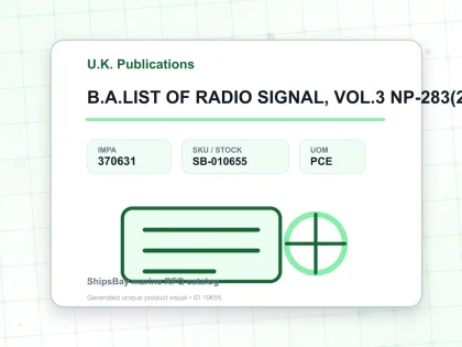 B.A.LIST OF RADIO SIGNAL, VOL.3 NP-283(2) PART 2 - U.K. Publications - IMPA 370631 - UOM PCE