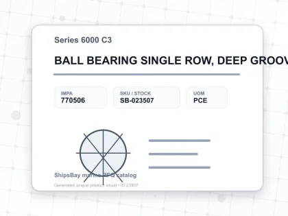 BALL BEARING SINGLE ROW, DEEP GROOVE NO.6005 C3 - Series 6000 C3 - IMPA 770506 - UOM PCE