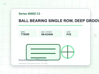 BALL BEARING SINGLE ROW, DEEP GROOVE NO.6009Z C3 - Series 6000Z C3 - IMPA 770550 - UOM PCE