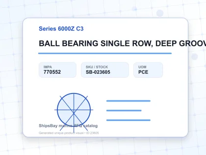 BALL BEARING SINGLE ROW, DEEP GROOVE NO.6011Z C3 - Series 6000Z C3 - IMPA 770552 - UOM PCE