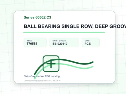 BALL BEARING SINGLE ROW, DEEP GROOVE NO.6013Z C3 - Series 6000Z C3 - IMPA 770554 - UOM PCE