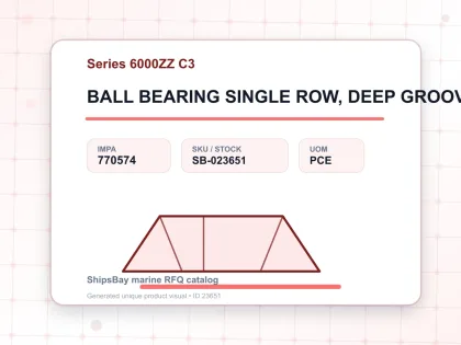 BALL BEARING SINGLE ROW, DEEP GROOVE NO.6013ZZ C3 - Series 6000ZZ C3 - IMPA 770574 - UOM PCE