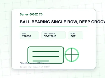BALL BEARING SINGLE ROW, DEEP GROOVE NO.6014Z C3 - Series 6000Z C3 - IMPA 770555 - UOM PCE