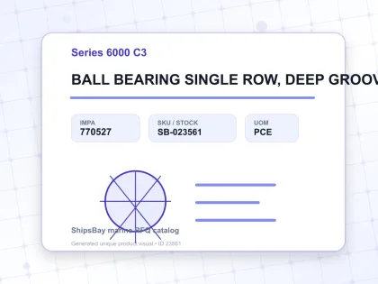 BALL BEARING SINGLE ROW, DEEP GROOVE NO.6030 C3 - Series 6000 C3 - IMPA 770527 - UOM PCE