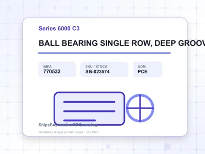 BALL BEARING SINGLE ROW, DEEP GROOVE NO.6040 C3 - Series 6000 C3 - IMPA 770532 - UOM PCE