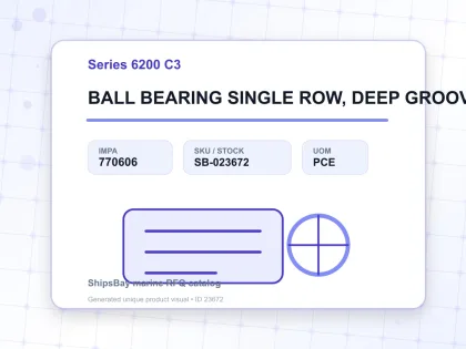 BALL BEARING SINGLE ROW, DEEP GROOVE NO.6205 C3 - Series 6200 C3 - IMPA 770606 - UOM PCE