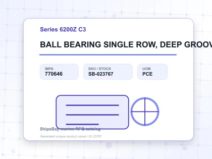 BALL BEARING SINGLE ROW, DEEP GROOVE NO.6215Z C3 - Series 6200Z C3 - IMPA 770646 - UOM PCE