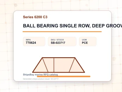 BALL BEARING SINGLE ROW, DEEP GROOVE NO.6224 C3 - Series 6200 C3 - IMPA 770624 - UOM PCE