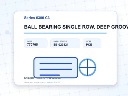 BALL BEARING SINGLE ROW, DEEP GROOVE NO.6304 C3 - Series 6300 C3 - IMPA 770705 - UOM PCE