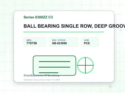 BALL BEARING SINGLE ROW, DEEP GROOVE NO.6305ZZ C3 - Series 6300ZZ C3 - IMPA 770756 - UOM PCE